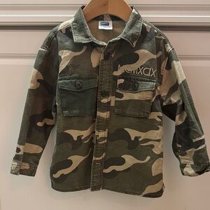 Zara Camouflage Button-Up Shirt/jacket
